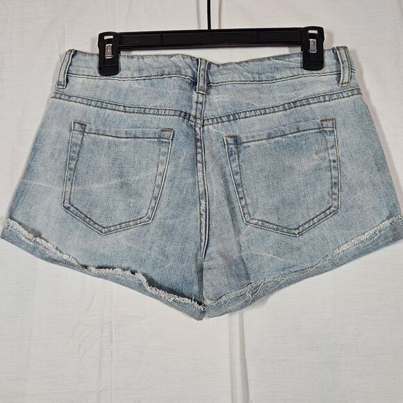 Forever 21 Shorts Womens 28 Denim American Flag Cutoff Distressed Stars Stripes - Picture 4 of 8